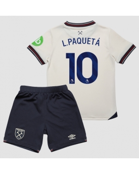 West Ham United Lucas Paqueta #10 Maglia Gara Trasferta Repliche 2025-26 Bambino Maniche Corte